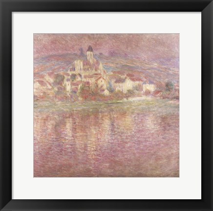Framed Vetheuil, sunset, 1901 Print