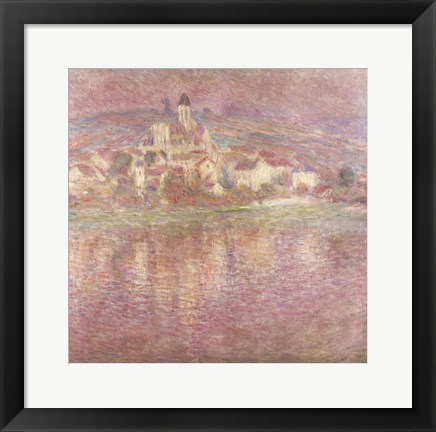 Framed Vetheuil, sunset, 1901 Print