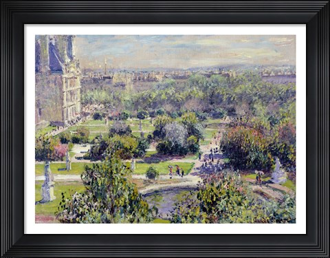 Framed View of the Tuileries Gardens, Paris, 1876 Print
