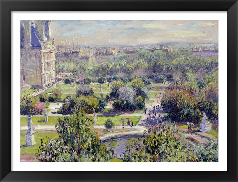 Framed View of the Tuileries Gardens, Paris, 1876 Print