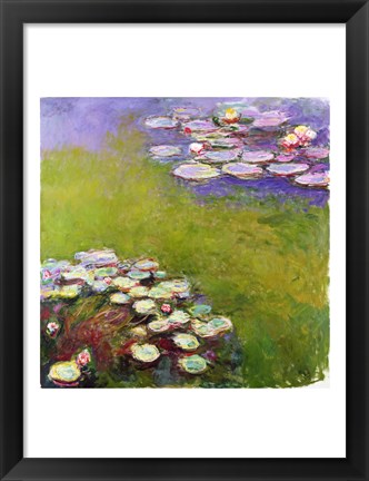 Framed Waterlilies, Harmony in Blue, 1914-17 Print