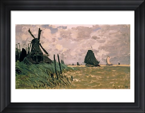 Framed Windmill near Zaandam, 19th century Print