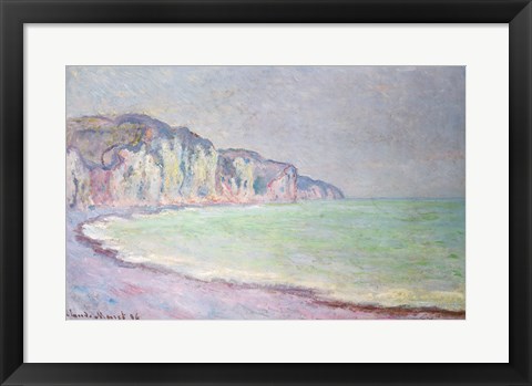 Framed Cliffs at Pourville, 1896 Print