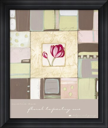 Framed Floral Tapestry I Print
