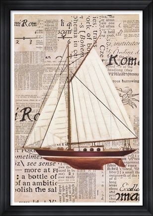 Framed Nautical Motif II Print
