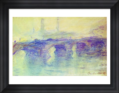 Framed Waterloo Bridge, c.1899 Print