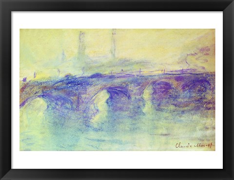 Framed Waterloo Bridge, c.1899 Print