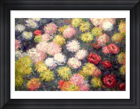 Framed Chrysanthemums, 1897 Print