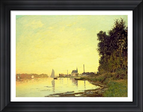 Framed Argenteuil, at the End of the Afternoon, 1872 Print