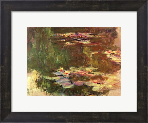 Framed Lily Pond, c.1917 Print