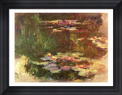 Framed Lily Pond, c.1917 Print