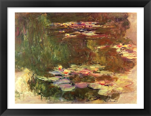 Framed Lily Pond, c.1917 Print