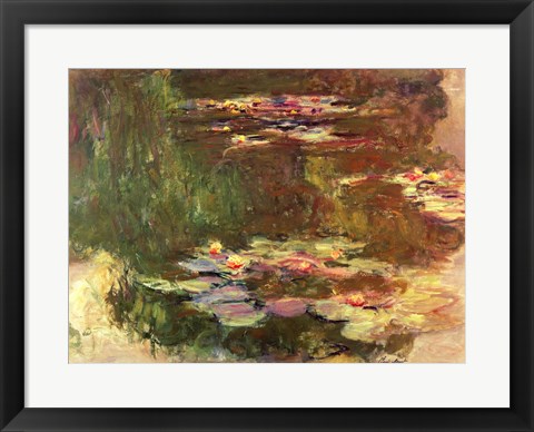 Framed Lily Pond, c.1917 Print