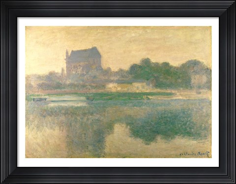 Framed Church of Vernon, Brouillard, 1894 Print