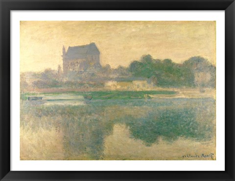 Framed Church of Vernon, Brouillard, 1894 Print