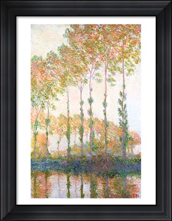 Framed Poplars on the Banks of the Epte, Autumn, 1891 Print