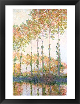 Framed Poplars on the Banks of the Epte, Autumn, 1891 Print