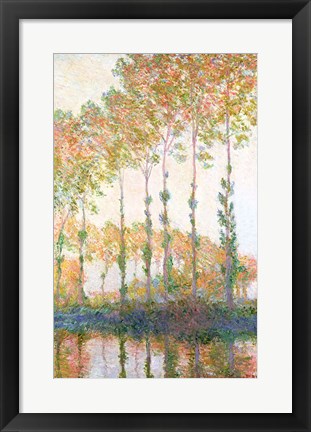 Framed Poplars on the Banks of the Epte, Autumn, 1891 Print