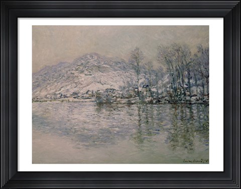 Framed Seine at Port Villez in Winter, 1885 Print