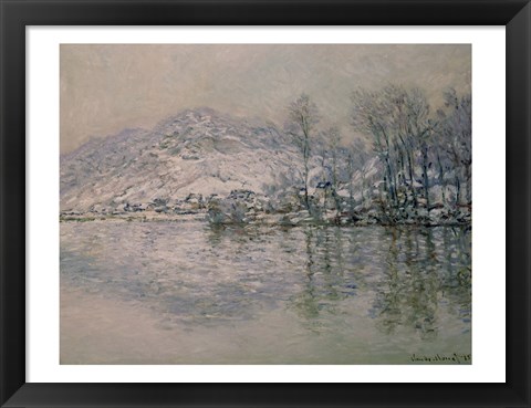 Framed Seine at Port Villez in Winter, 1885 Print