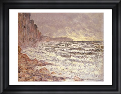 Framed Sea at Fecamp, 1881 Print
