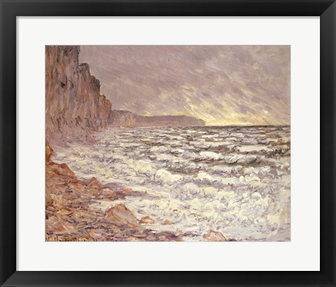 Framed Sea at Fecamp, 1881 Print