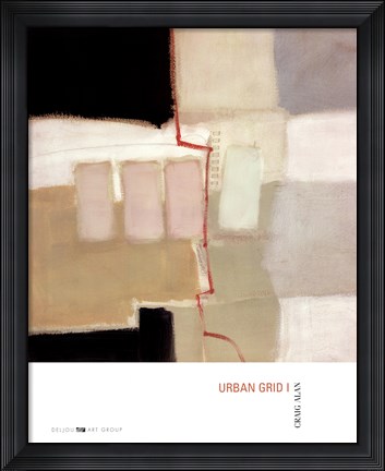 Framed Urban Grid I Print