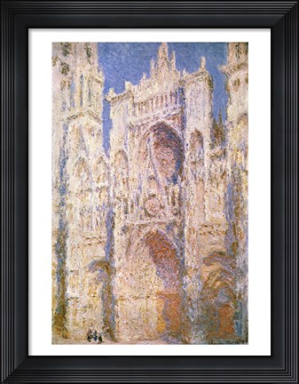 Framed Rouen Cathedral, West Facade, Sunlight, 1894 Print