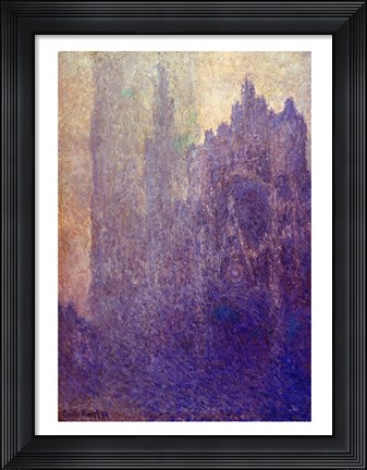 Framed Rouen Cathedral, Foggy Weather, 1894 Print