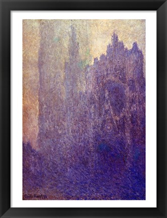 Framed Rouen Cathedral, Foggy Weather, 1894 Print