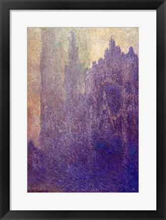 Framed Rouen Cathedral, Foggy Weather, 1894 Print