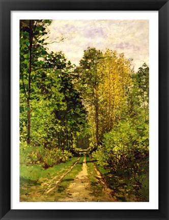 Framed Wooded Path, 1865 Print