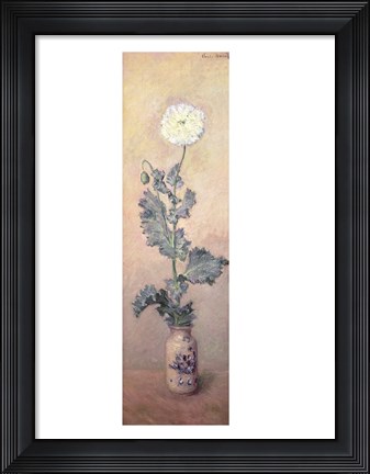 Framed White Poppy, 1883 Print