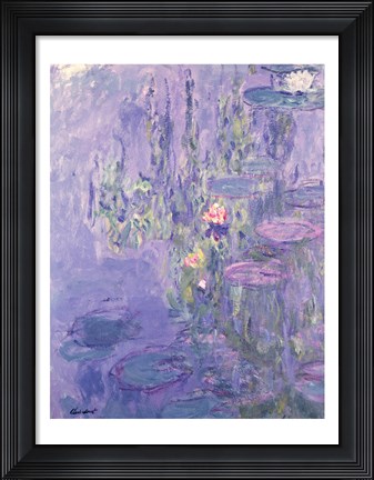 Framed Waterlilies Print