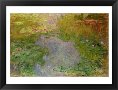 Framed Waterlilies, c.1919 Print