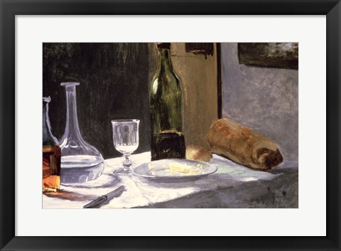 Framed Still Life with Bottles, 1859 Print