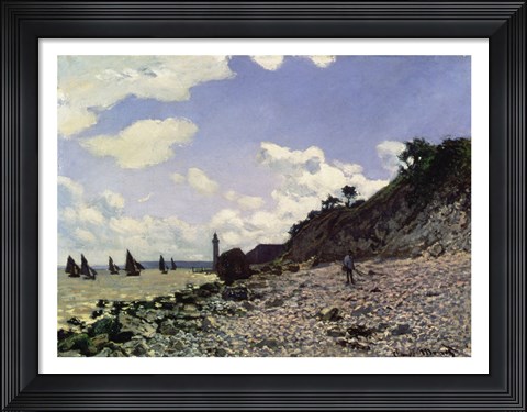 Framed Beach at Honfleur, c.1867 Print