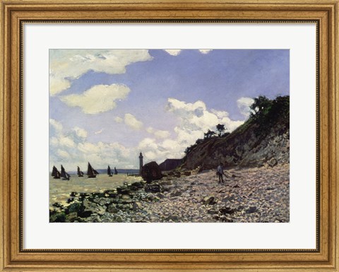 Framed Beach at Honfleur, c.1867 Print