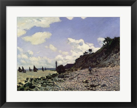 Framed Beach at Honfleur, c.1867 Print