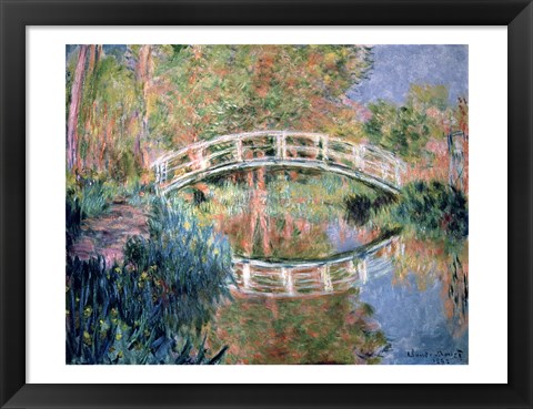 Framed Japanese Bridge, Giverny, 1892 Print