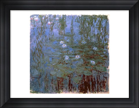 Framed Blue Nympheas Print