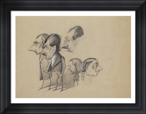 Framed Petit Pantheon Theatral, 1860 Print