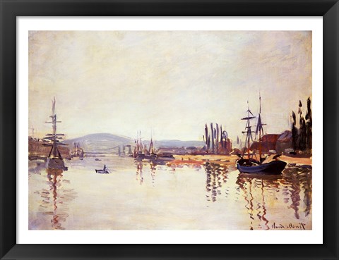 Framed Seine Below Rouen Print