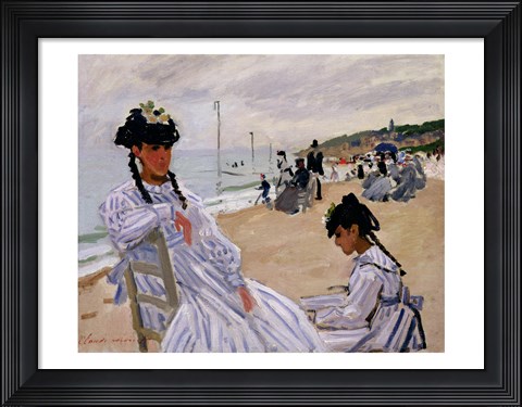 Framed On the Beach at Trouville Print