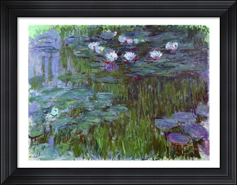 Framed Waterlilies, 1914-17 Print