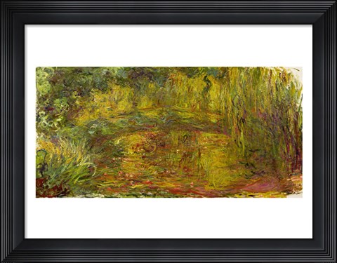 Framed Japanese Bridge, 1918 Print