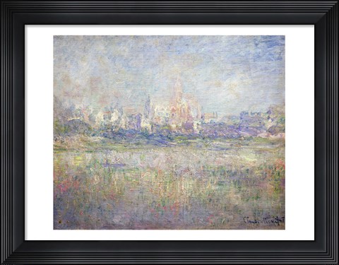 Framed Vetheuil in the Fog, 1879 Print