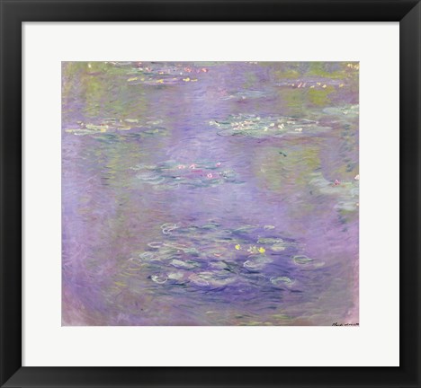 Framed Waterlilies, 1903 (purple) Print