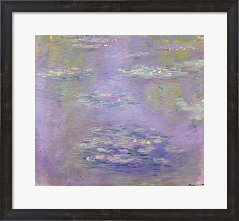 Framed Waterlilies, 1903 (purple) Print