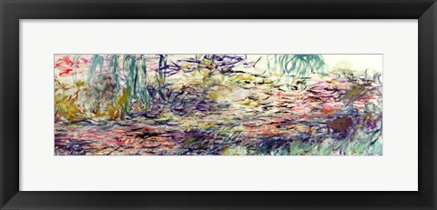 Framed Waterlilies, 1917-19 Print